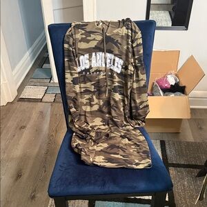 T-shirt dress with hood